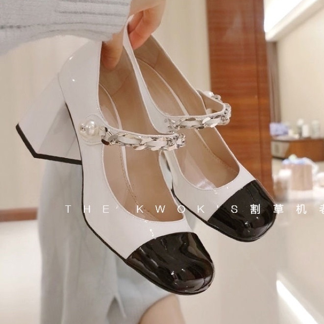 GIÀY CAO GÓT MŨI BO TRÒN ĐẾ 7CM QUAI XÍCH NGỌC SIÊU SANG ( Bít gót)