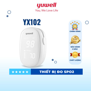 Máy đo oxy đầu ngón tay màn hình OLED Spo2 Yuwell YX102 và cảm biến tốc độ cao chính hãng