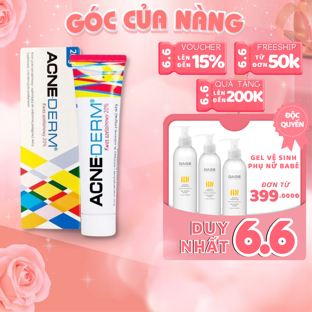 Acne Derm - AcneDerm 20% Azelaic Acid Giảm Thâm mụn, mờ nám, sáng da 20g