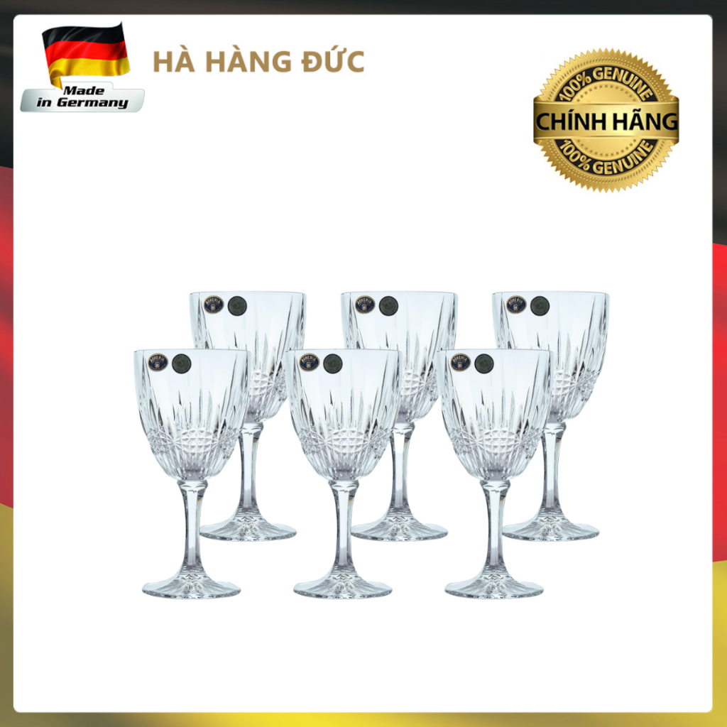 Bộ 6 ly vang pha lê Bohemia Crystal Vibes, màu trắng