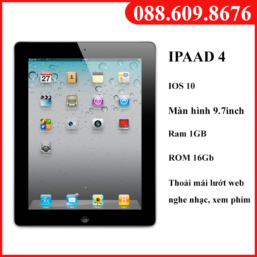 Máy tính bảng pad 4 16gb màn hình 9.7 inch, camera 5MP