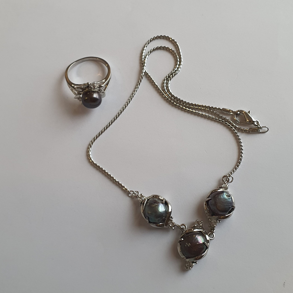 Chuỗi FreshWaterPearl, set dây hat dị Baroque, hàng si Nhật