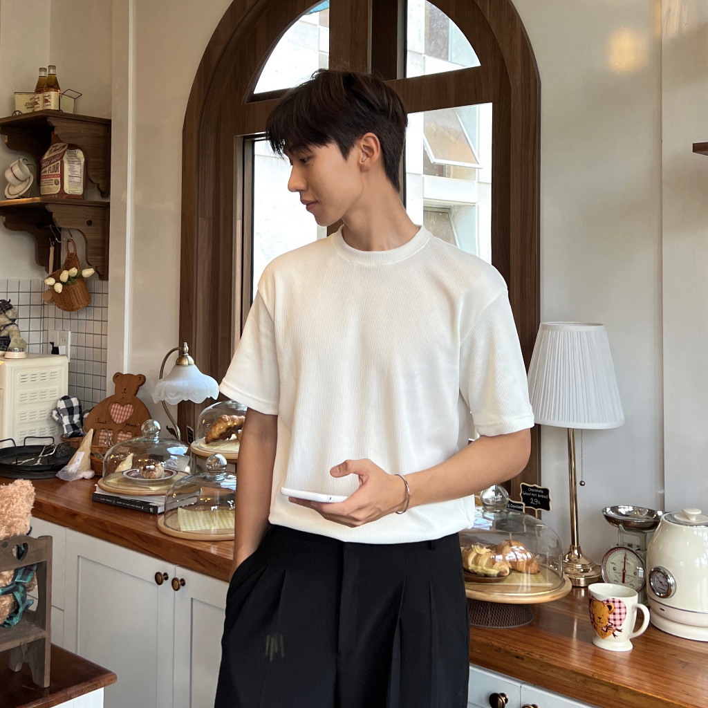 ÁO THUN WAFFLE DIVIDE BRAND CO DÃN THOÁNG MÁT