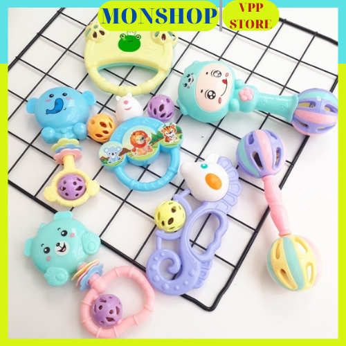 [ MÃ 522ĐCTEGR giảm 10% cho đơn 500K ] Bộ Đồ Chơi Xúc Xắc 7 Món Hình Thú Cho Bé