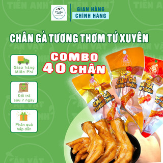 Combo 40 chân gà cay tương thơm - chân gà cay tiến anh foods chân gà việt nam hương vị tứ xuyên siêu ngon