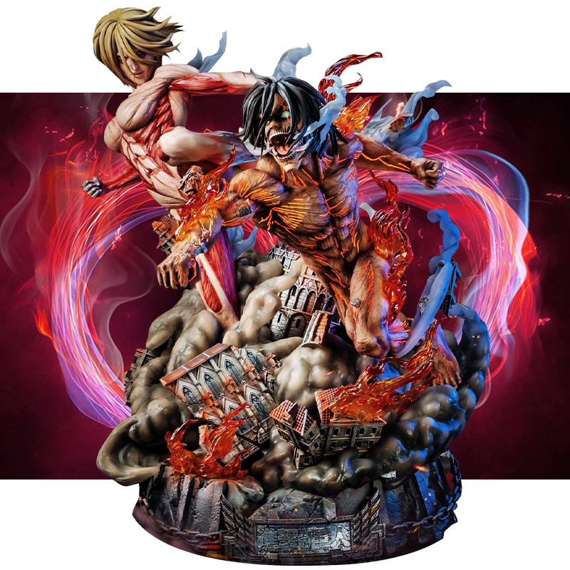 Mô hình Attack On Titan Eren Jaeger Mikasa Ackerman Levi Ackerman Attack On Titan Figure trang trí Anime