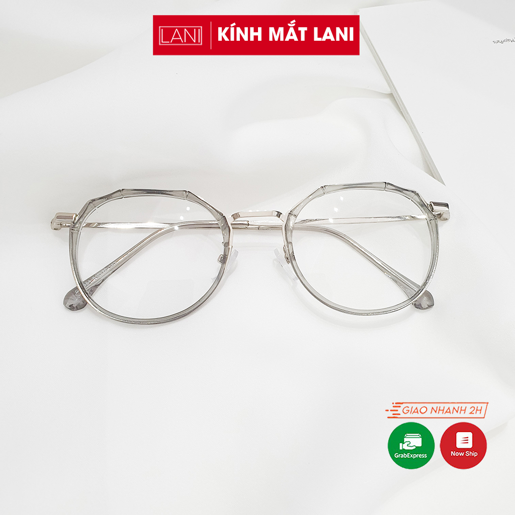 Gọng kính cận nam nữ kim loại đa giác cứng cáp LANI 8854 - Mắt kính có độ theo yêu cầu