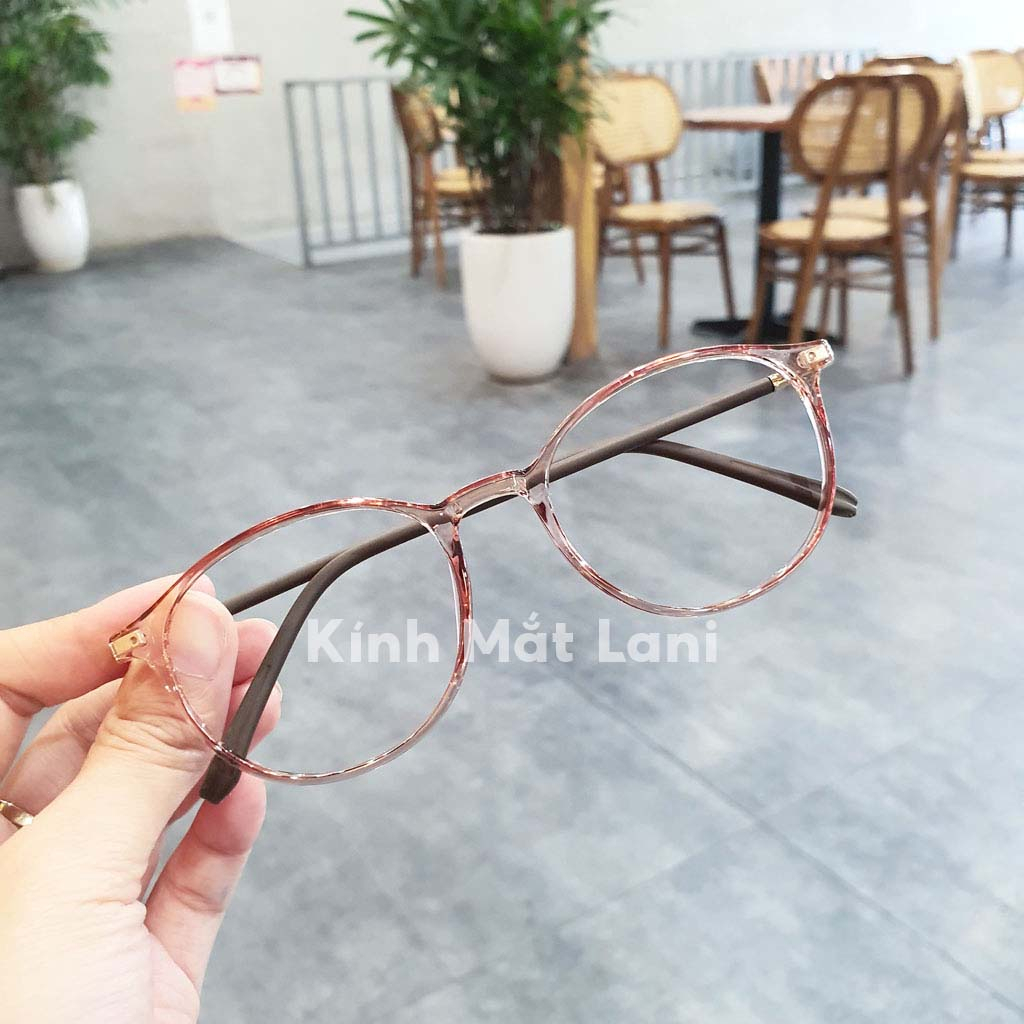 Gọng kính cận nam nữ nhựa dẻo siêu bền, mắt oval nhỏ nhiều màu nhã nhặn Lani 8220