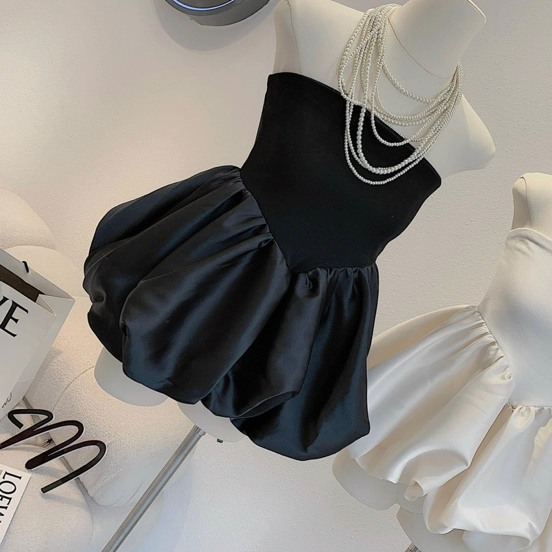 Áo ống nhúng phồng, gomboutique77 Áo ống phom xòe , áo nữ có đệm🍓🍓🍓P9988