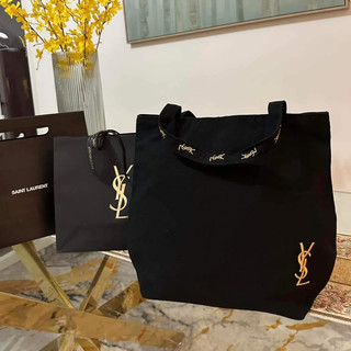Túi vải bố Tote Y$L giftauth đen