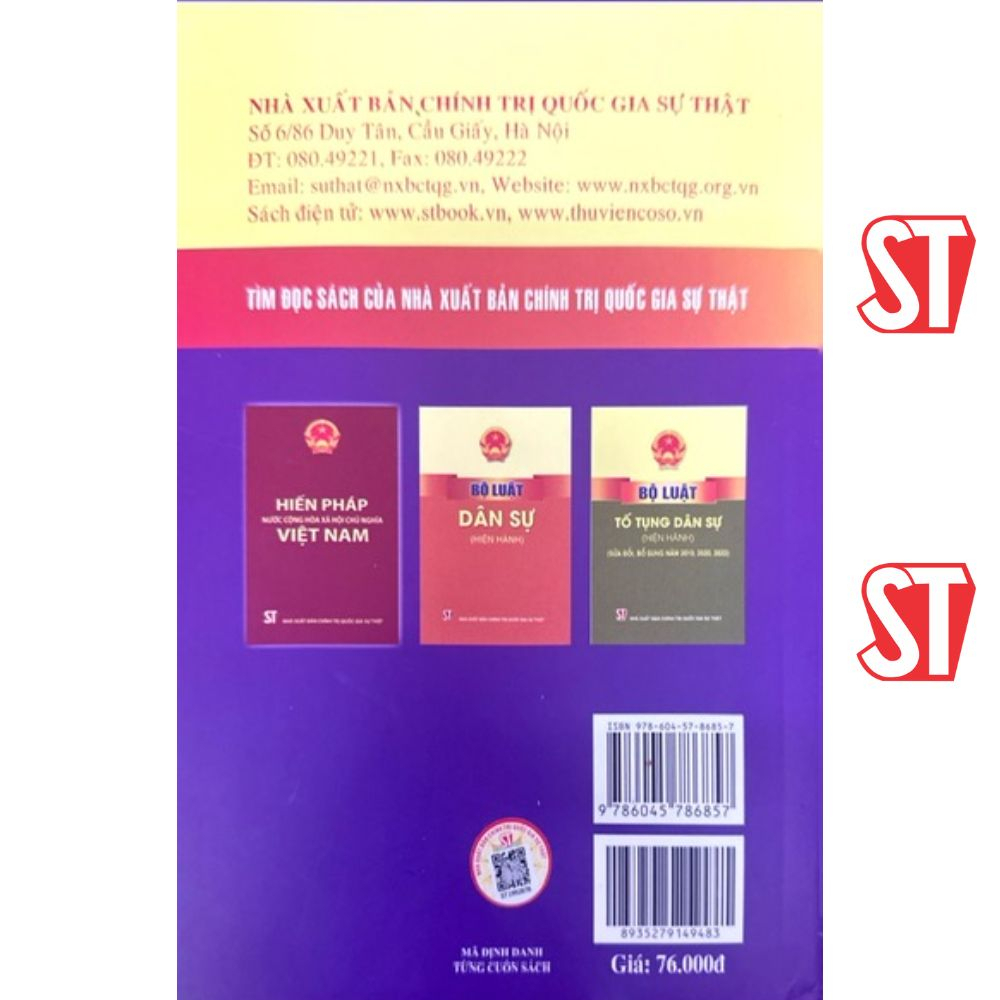 [Sách] Luật Thi hành án dân sự (Hiện hành-Sửa đổi, bổ sung năm 2014, 2018, 2020, 2022) | BigBuy360 - bigbuy360.vn