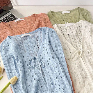 Áo cardigan mỏng dệt kim khoác ngoài Hàn Quốc