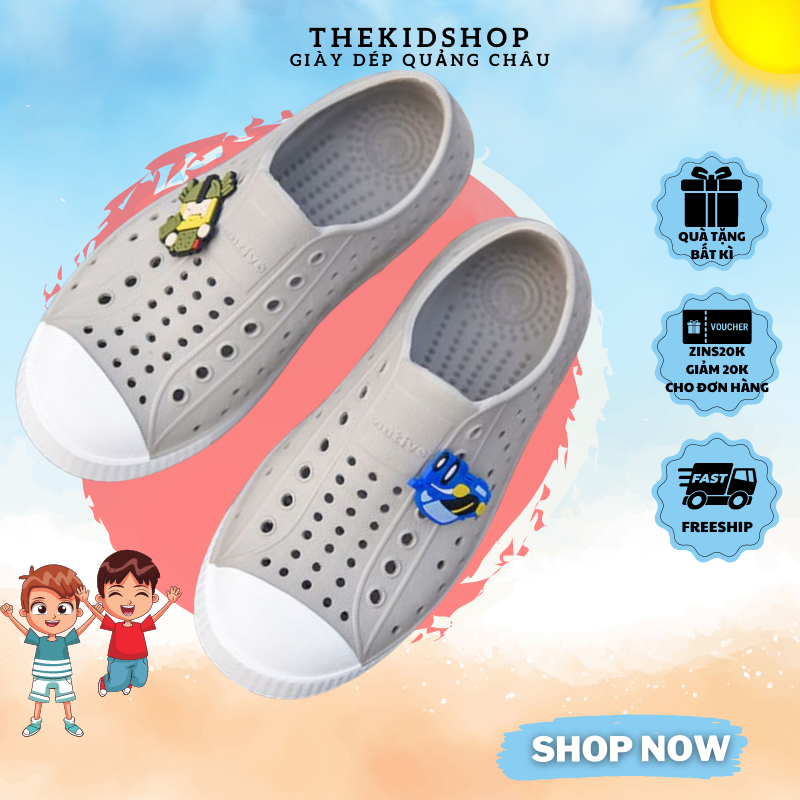 Giày Thể Thao Nhiều Màu Cho Bé Trai Bé Gái Xốp Eva Siêu Nhẹ, Thoáng Khí, Không Thấm Nước G177 Cho Bé 3-15 Tuổi