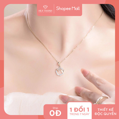 Mặt Dây Chuyền Vàng 14K MDMAMD560 Thiết Kế Hình Bướm Đính Đá CZ Cao Cấp Lấp Lánh Huy Thanh Jewelry