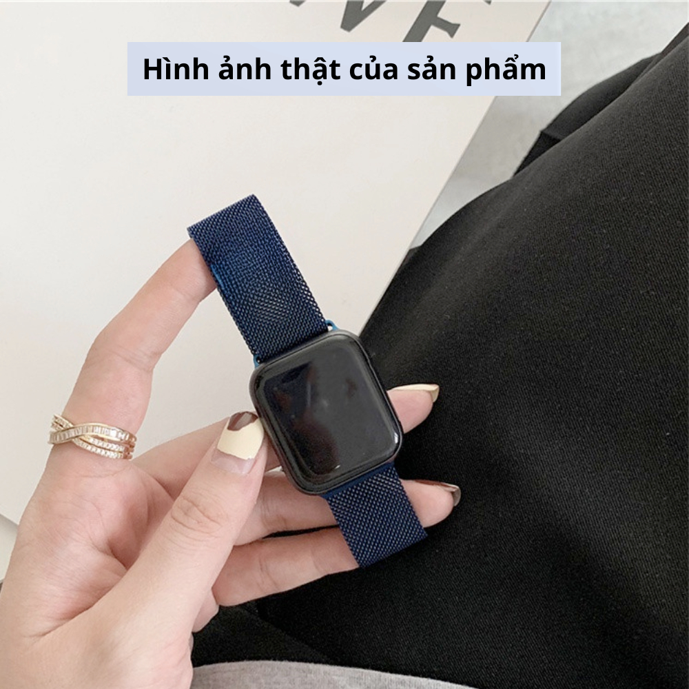 Dây thép Milaneses [HÀNG LOẠI A1] dành cho đồng hồ thông minh Series 1/2/3/4/5/6/7/8 size 38/40/41/42/44/45mm Fukia