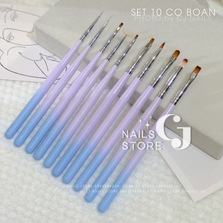 Set 10 cọ BOAN chính hãng - Cọ vẽ móng chuyên dụng