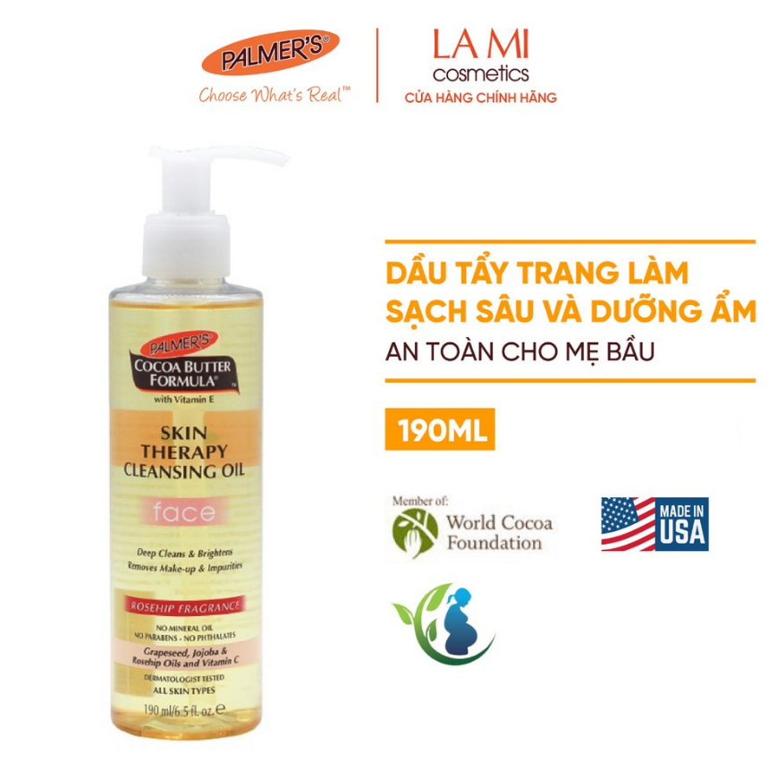 [05/02/24] Dầu tẩy trang làm sạch sâu và dưỡng ẩm Palmer's 190ml