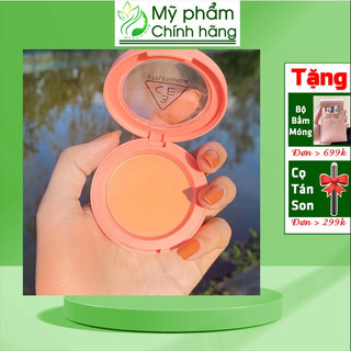 Phấn má hồng 3ce face blush hộp tròn soft salmon cam sữa chính hãng