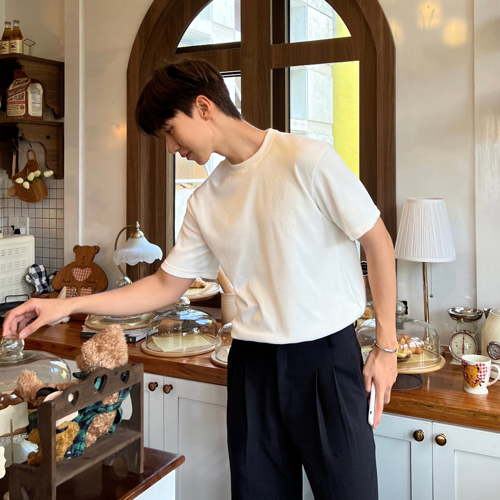 ÁO THUN WAFFLE DIVIDE BRAND CO DÃN THOÁNG MÁT