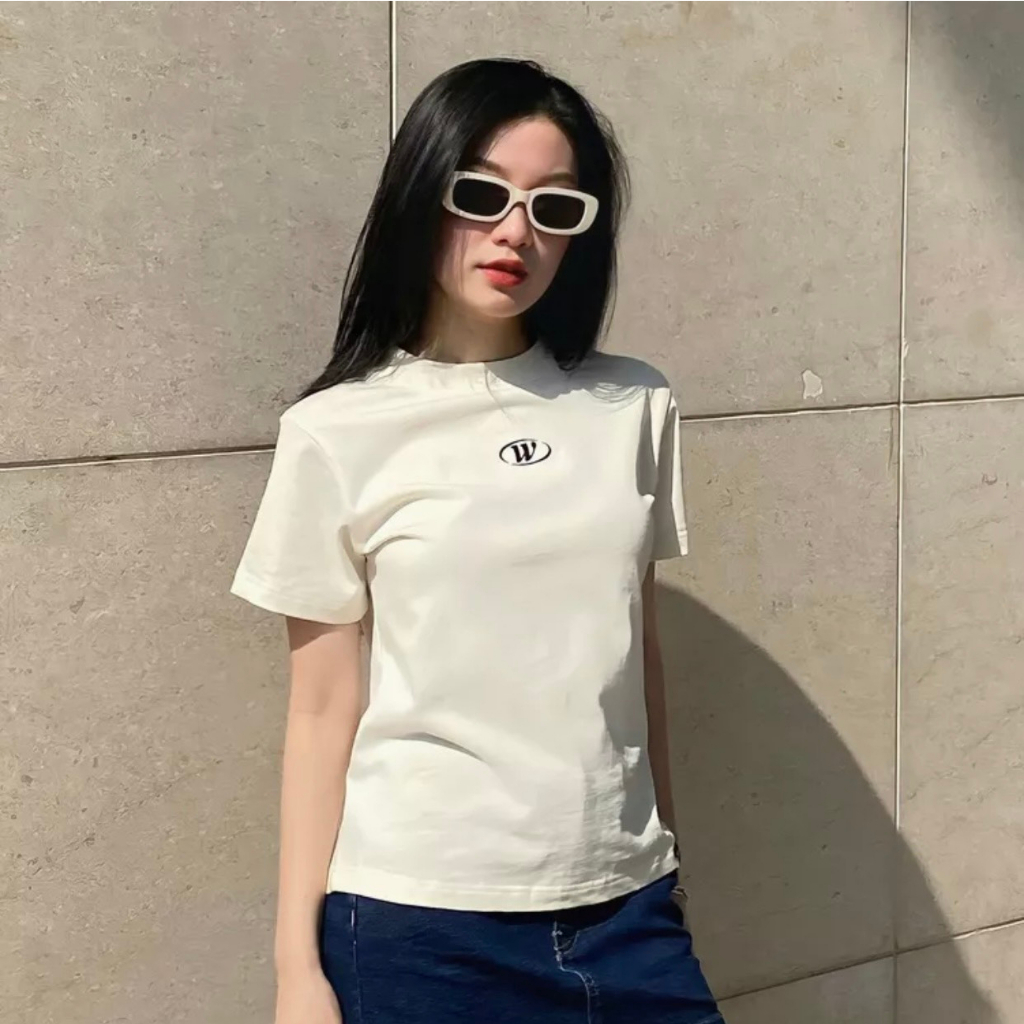 Áo thun baby tee LOGO W cotton 100% thêu chữ W,Áo baby tee Whattowear_NT.STUDIO