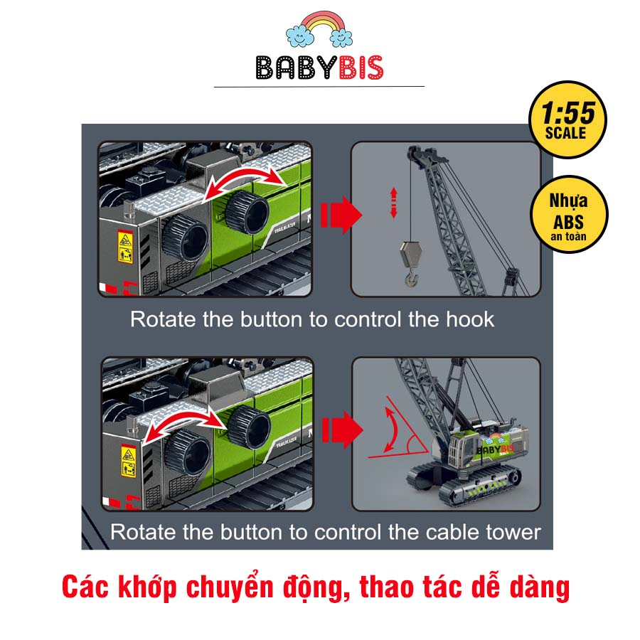 Đồ chơi mô hình xe cần cầu bánh chạy đà loại Chất lượng 601-6