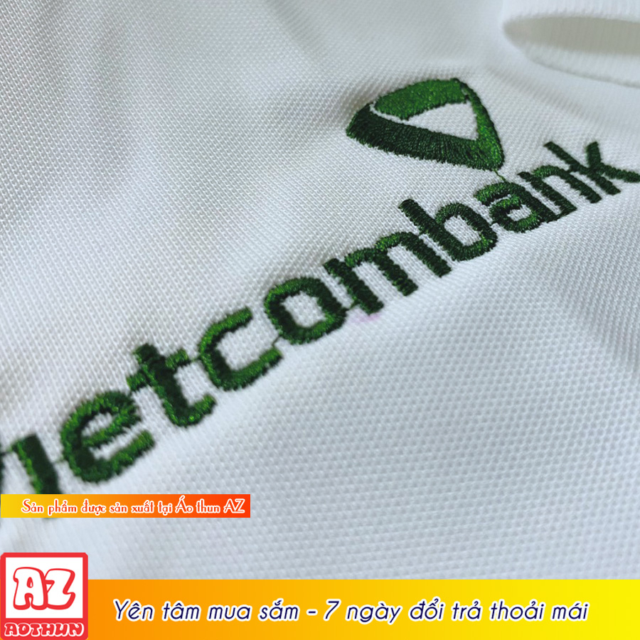 Áo thun đồng phục thêu logo ngân hàng Vietcombank  - Có BIGSIZE AT43