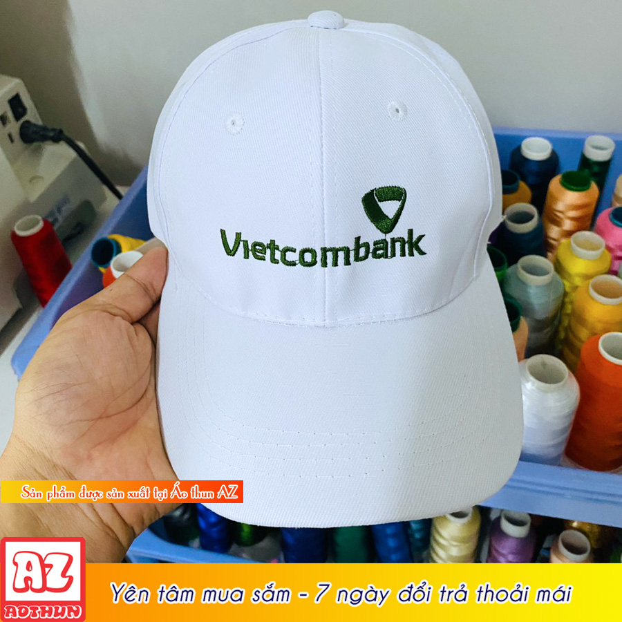 Nón kết thêu logo ngân hàng Vietcombank  AT43