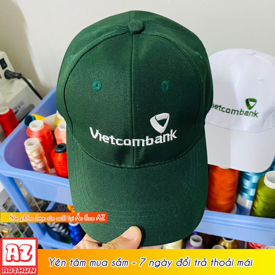 Nón kết thêu logo ngân hàng Vietcombank  AT43
