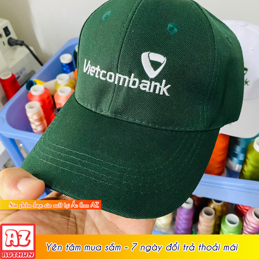 Nón kết thêu logo ngân hàng Vietcombank  AT43