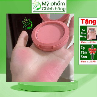 Phấn má hồng 3ce face blush hộp tròn pure cake hồng cam baby chính hãng