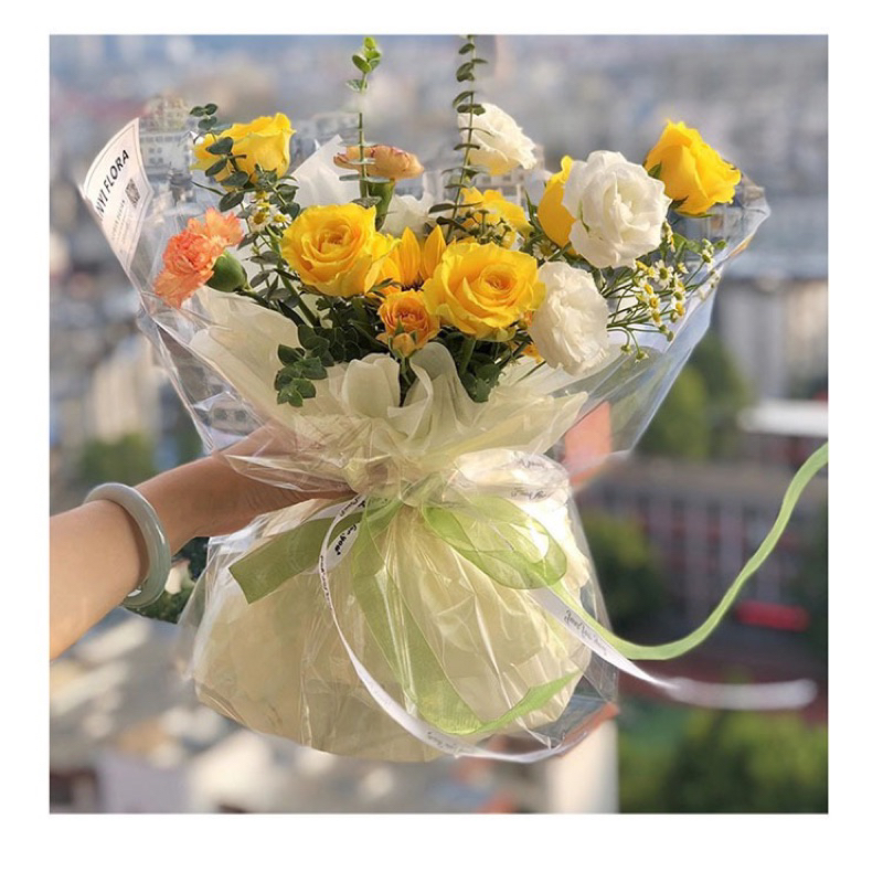Tập 50 tơ giấy bóng kính gói hoa 54*54cm, 70*70cm, 80*80cm