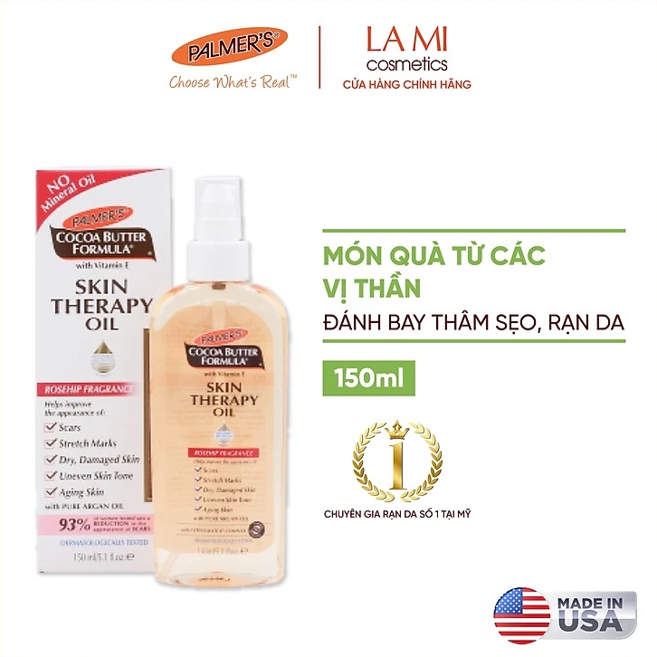 Dầu massage toàn thân và phục hồi da hư tổn Palmer's 150ml