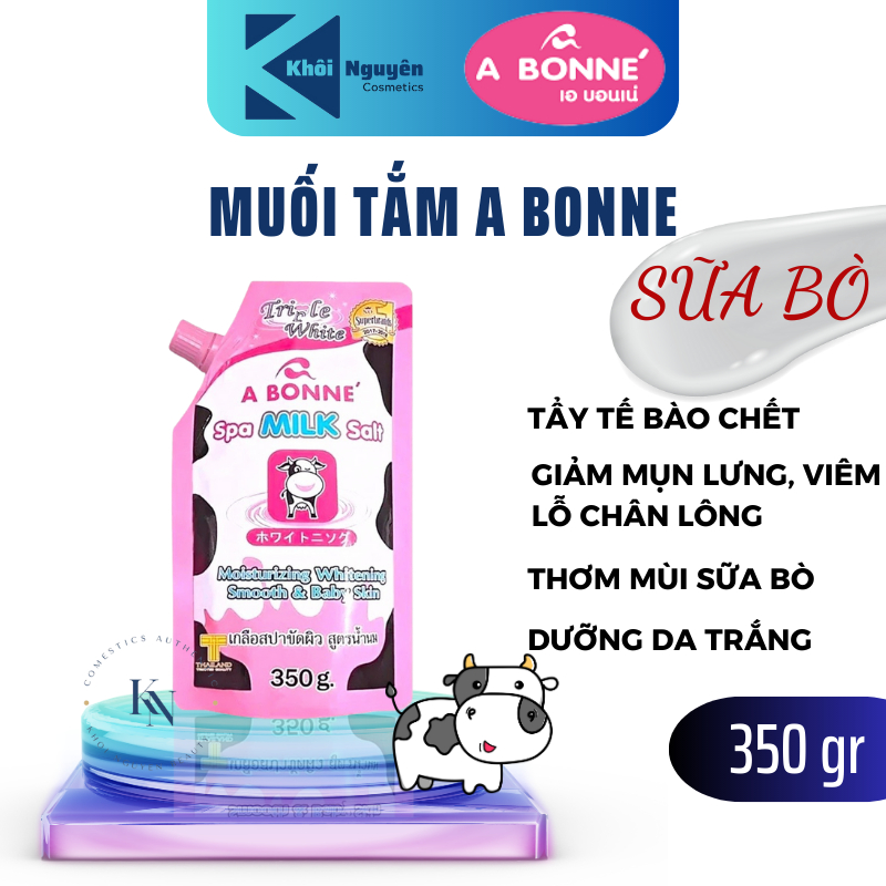 Muối Tắm Sữa Bò Tẩy Tế Bào Chết A Bonne Spa Milk Salt Thái Lan Túi 350gr