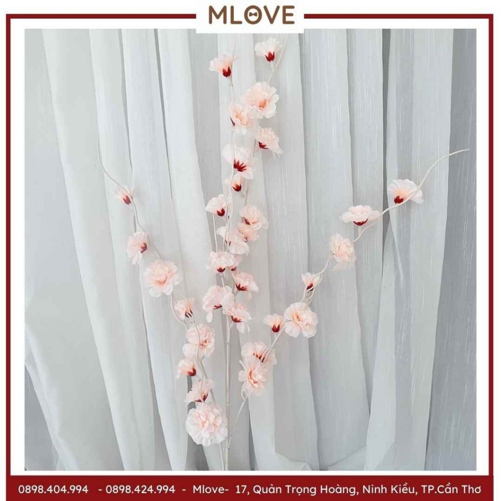 (Giá gốc)Cành hoa Anh Đào râu, Cành cây cây lựu, cành hoa hồng trà cao cấp cây cắm bình,decor nhà hàng-- sự kiện