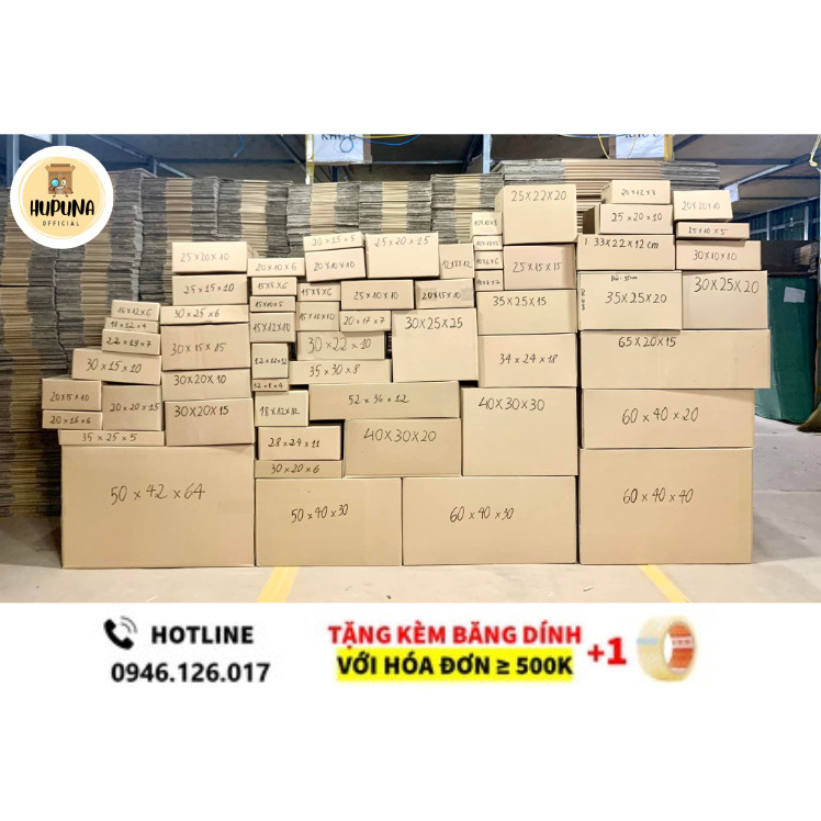 COMBO 10 Hộp Carton Giá Rẻ, Thùng Carton Đóng Hàng chỉ từ 599đ/h