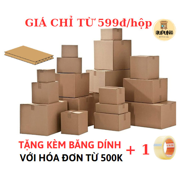 COMBO 10 Hộp Carton Giá Rẻ, Thùng Carton Đóng Hàng chỉ từ 599đ/h