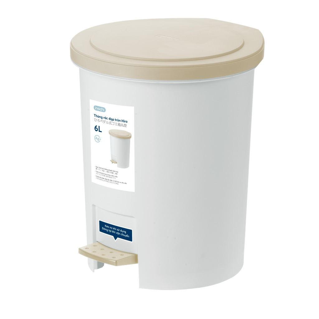 Thùng rác tròn Hiro Inochi dung tích 6L, 12L
