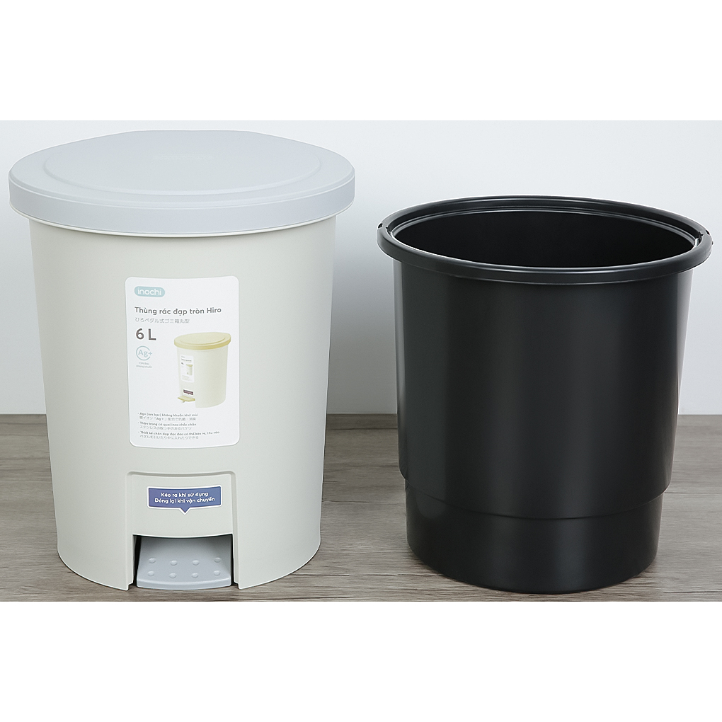 Thùng rác tròn Hiro Inochi dung tích 6L, 12L