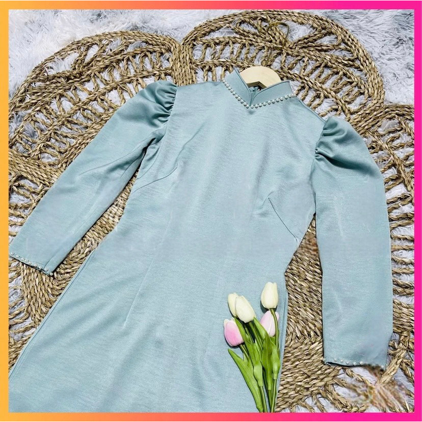 Áo Dài Truyền Thống Lụa Tây Thi Tay Bồng Cổ Truyền Thống  Siêu Hot Chuẩn Phom Cam kết Chất Lượng | BigBuy360 - bigbuy360.vn