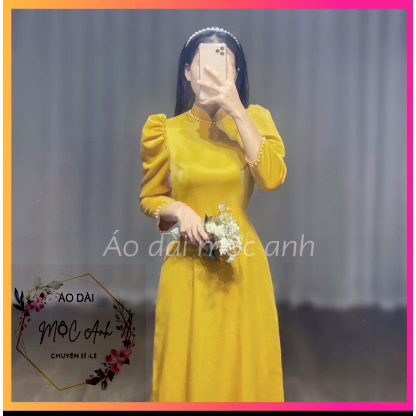 Áo Dài Truyền Thống Lụa Tây Thi Tay Bồng Cổ Truyền Thống  Siêu Hot Chuẩn Phom Cam kết Chất Lượng | BigBuy360 - bigbuy360.vn