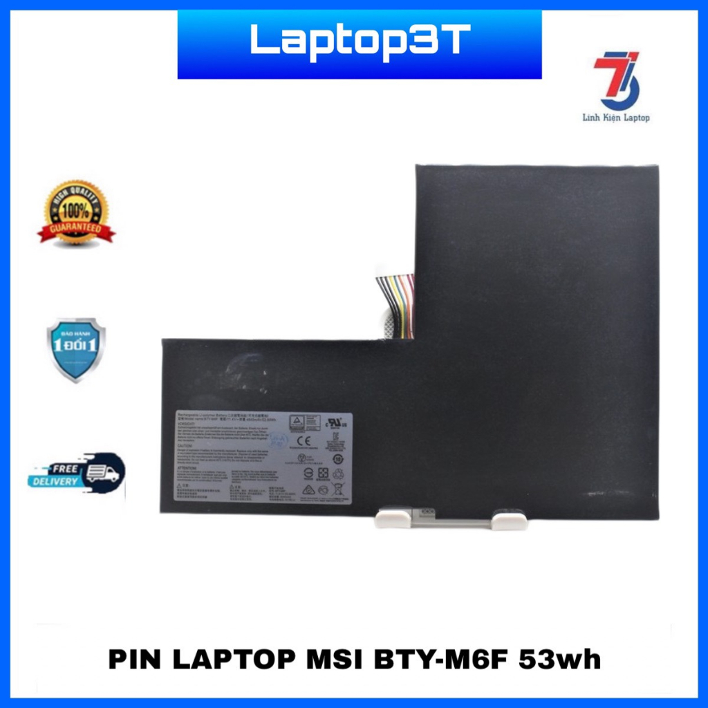 Pin Laptop MSI(ZIN) GS60 2QD-478CN 2QE-215CN 6QC-257XCN MS-16H2 BTY-M6F tuổi thọ cao chính hãng, bảo hành 09 tháng