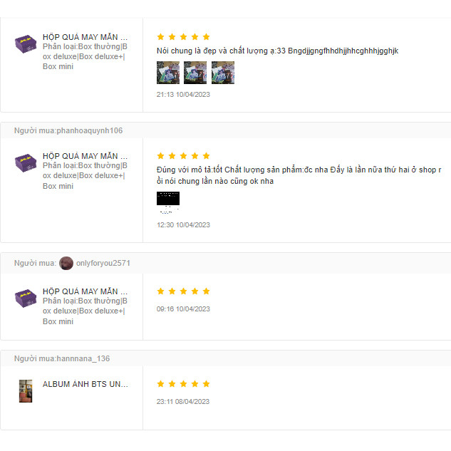 HỘP QUÀ BTS
