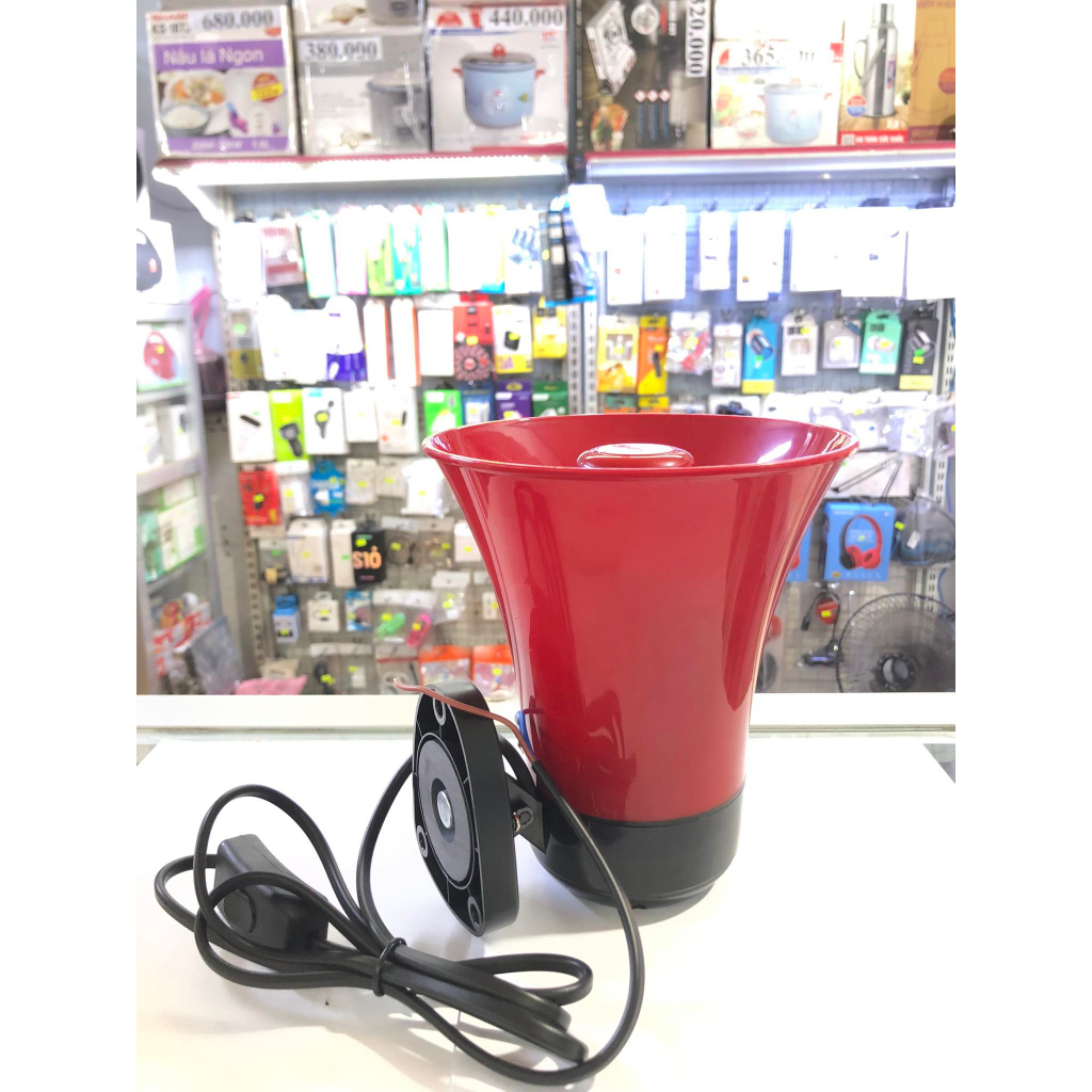 Loa rao hàng kẹp bình acquy Sunrise SH196I-MP3 có bluetooth,usb,thẻ nhớ,thu tiếng lặp đi lặp lại