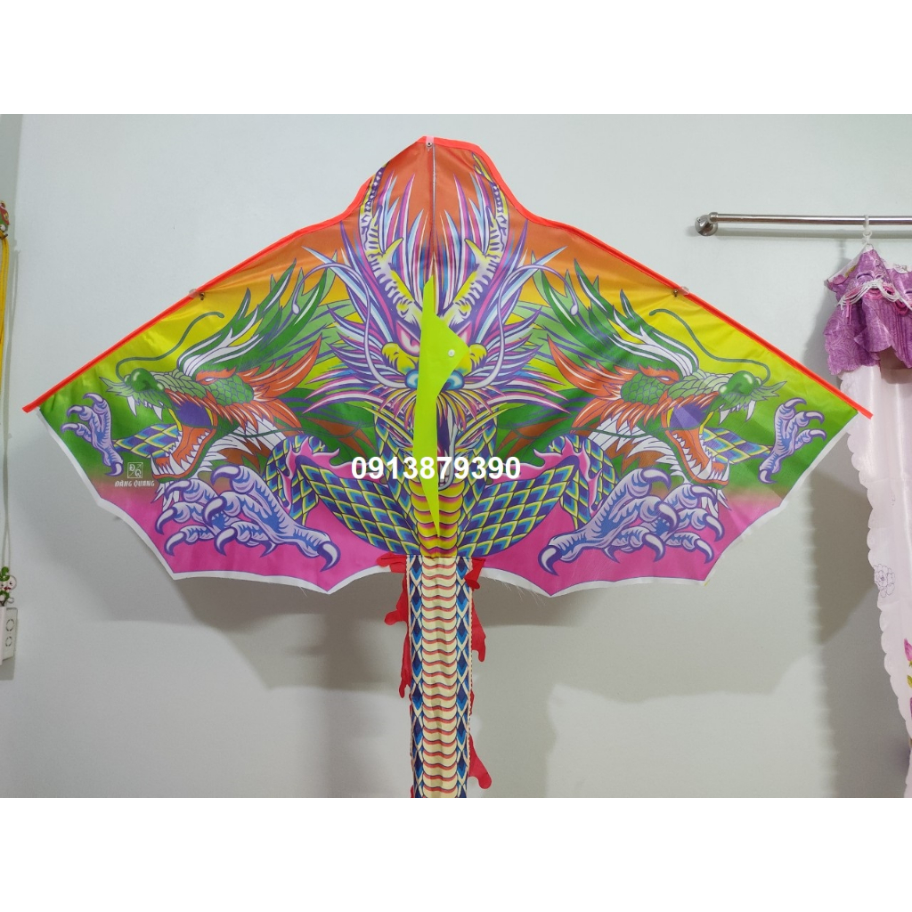 Diều rồng 3 đầu đại 2.45m tặng tay cầm và 50m dây