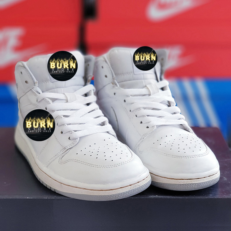 Giày  -Jordan 1 mid full trắng real 2hand, nhiều size