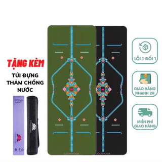 Thảm tập yoga cao su cao cấp Louis Yoga bản Diamond F23 chống trơn trượt, thấm hút mồ hôi, có kèm túi đựng thảm cao cấp