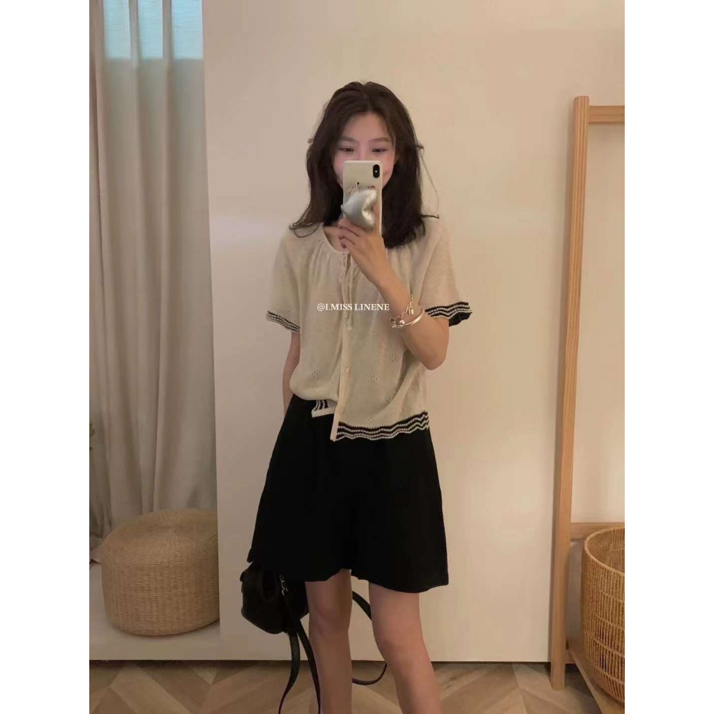 Áo mongtoghi cúc dây viền sóng 0527 IMISS