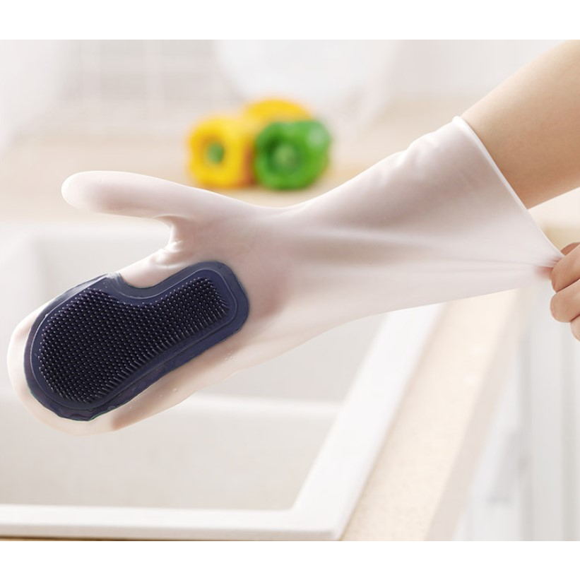 Găng tay tắm chó mèo massage tạo bọt cao su latex mềm mại