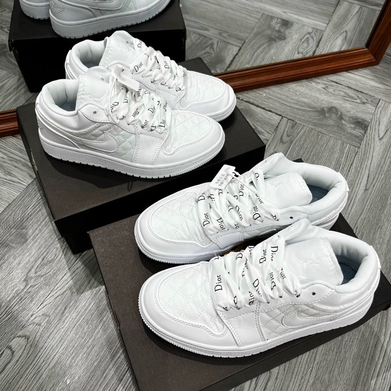 GIÀY J’D1 LOW QUILTED ALL WHITE THẤP CỔ