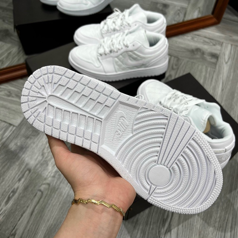 GIÀY J’D1 LOW QUILTED ALL WHITE THẤP CỔ